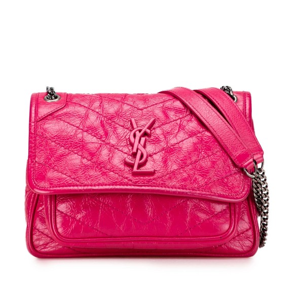 Pre-Loved Saint Laurent Baby Crinkled Calfskin Monogram Niki Bag - Picture 1 of 10